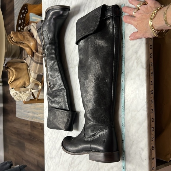 Frye Shirley Over The Knee Tall Riding Boot in Black Size 7M - Picture 13 of 15
